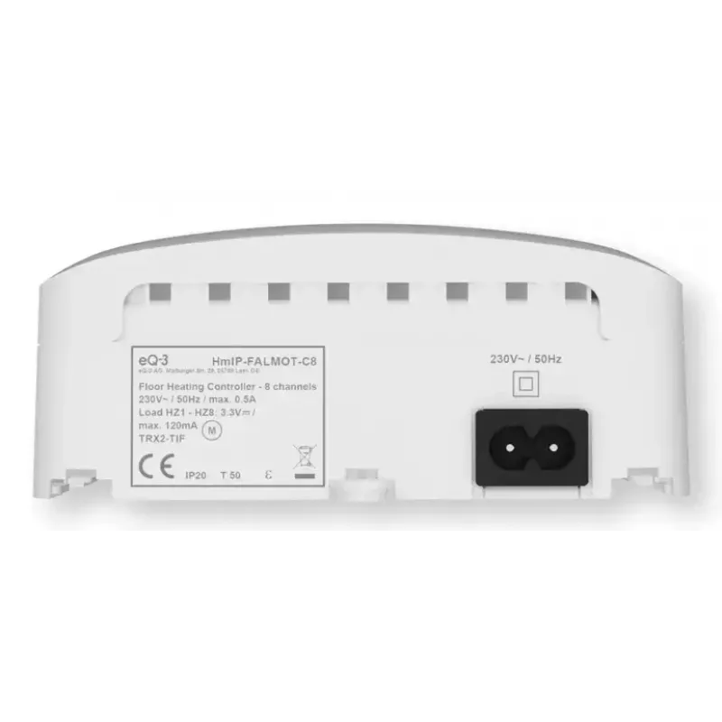 Grindinio šildymo valdiklis 8 kanalų motorizuotas, eQ-3 Homematic IP, skaitmeninis termostatas (RF, AC 230 V)