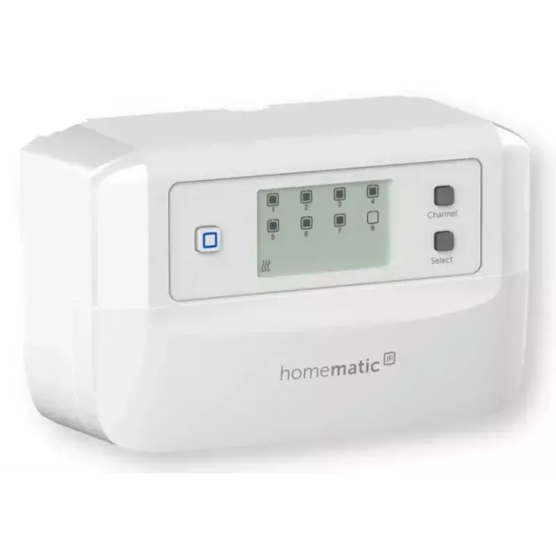 Grindinio šildymo valdiklis 8 kanalų motorizuotas, eQ-3 Homematic IP, skaitmeninis termostatas (RF, AC 230 V)