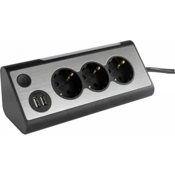 Maitinimo blokas REV 2400050010, 3 lizdai su 2 USB prievadais