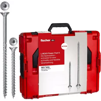 Varžtų rinkinys FISCHER Power Fast II L-Boxx 102 (MPN 558739) – asortimentas varžtų sistemai Power Fast II