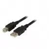 EFB Elektronik USB 2.0 A/B 3.0m juodas laidas, vyriškas/vyriškas