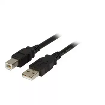 EFB Elektronik USB 2.0 A/B 3.0m juodas laidas, vyriškas/vyriškas
