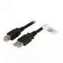 EFB Elektronik USB 2.0 A/B 3.0m juodas laidas, vyriškas/vyriškas