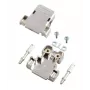 EFB Elektronik E-DH15 metalizuotas D-Sub dangtelis, 15 kontaktų, sidabrinis