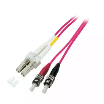 Skaidulinis optinis kabelis EFB Elektronik LC-ST 50/125 µm OM4 InfiniBand 2 m rožinis