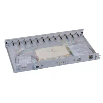 Patais skydas 1U EFB Elektronik B71006.12OM4 — ST šviesolaidžio jungtys, metalinis, 483×44.5×244 mm