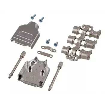 Jungtis EFB Elektronik D-Sub 15 kontaktų 29471.1, cinkas sidabrinis, 33×47 mm, Ø 1,3 cm