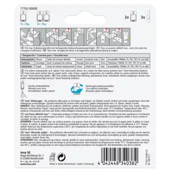 Universalūs lipnūs kabliukai Tesa 77762-00000-01 – balti, 2 vnt.