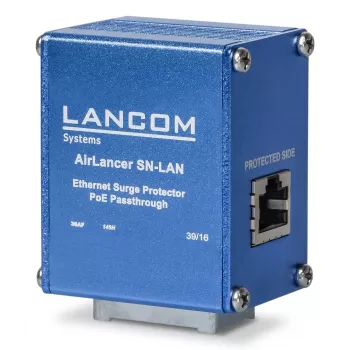 Lancom Systems AirLancer SN-LAN Gigabit Ethernet PoE apsauginis adapteris 1000 Mbit/s, 1,2 A, aliuminis, mėlynas