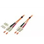 Šviesolaidinis kabelis EFB Elektronik O6413.25 — OM2 50µm, SC–SC, 25 m, pilnas dupleksas, oranžinis