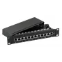 Patch panel EFB Elektronik 37737.12, 1U, 12 prievadų, Cat6a, pilka