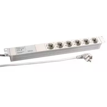 Prailginimo laidas EFB Elektronik 691689K, 2 m, 6 kištukinių lizdų, pilkas