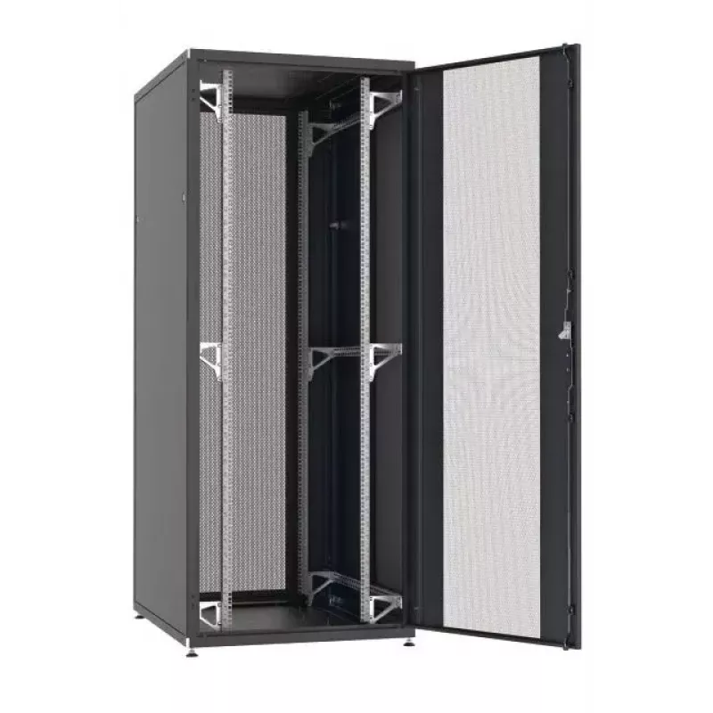 EFB Elektronik PRO 42U 19" serverio spintelė, 800x1000 mm, perforuotomis priekinėmis ir galinėmis durelėmis, šviesiai pilka RAL 7035