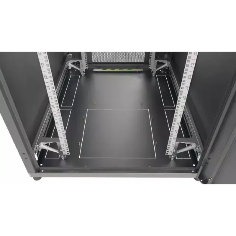 EFB Elektronik PRO 42U 19" serverio spintelė, 800x1000 mm, perforuotomis priekinėmis ir galinėmis durelėmis, šviesiai pilka RAL 7035