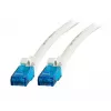 Tinklo laidas EFB Elektronik K8109WS.1 Cat6a U/UTP 1 m, RJ-45 į RJ-45, auksiniai kontaktai, baltas