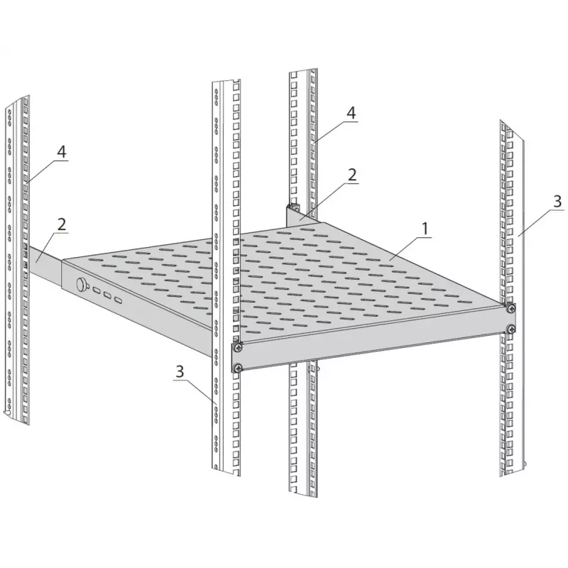 Lentyna EFB Elektronik 691651FGR.8 19 inch plieninė