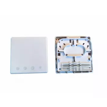 Tinklo jungiamoji dėžutė EFB Elektronik FTTH-BOX-IN-6, plastikinis korpusas, 80×80×28 mm, balta