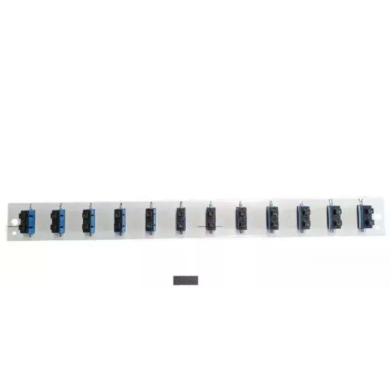 Priedas pataiso skydui EFB Elektronik SB-FP-12SC-D-V-OM3 — 1U montavimas į stelažą, 12 SC, pilka, 432×13×43.5 mm