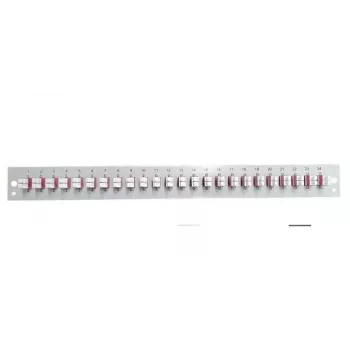 Priedas skydo prievadams EFB Elektronik SB-FP-24SC-S-OM3 — 1U stovas, 24 SC OM3 prievadai, pilka, 432×13×43,5 mm