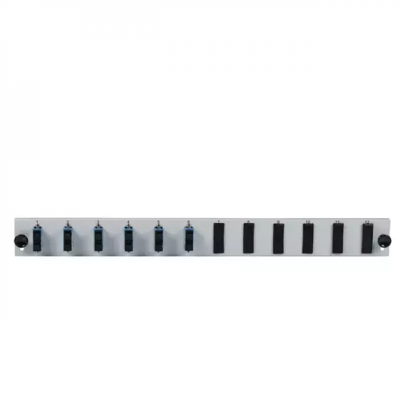 Priedas patch panel EFB Elektronik SB-FP-6SC-D-V-OM4 – 1U, 432×13×43,5 mm, pilka