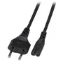 Maitinimo laidas EFB Elektronik Euro-C7 kampuotas 180° juodas 3 m, 2 x 0,75 mm²