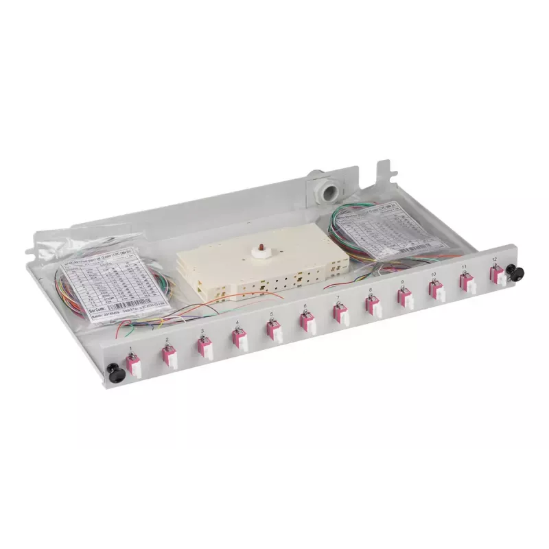 Patch panel EFB Elektronik B71901L48OM4 1U LC OM4 pilka
