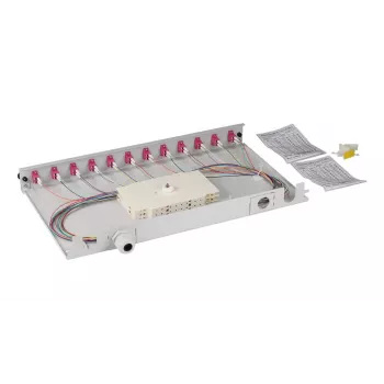 Patch panel EFB Elektronik BA71901L12OM4 1U LC OM4 pilka