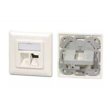 Kištukinis lizdas EFB Elektronik ET-25085V3 2 x RJ-45 Baltas
