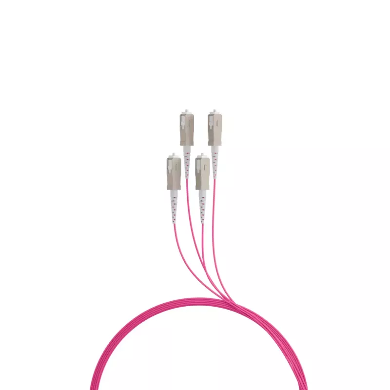 Skaidulinis optinis kabelis EFB Elektronik O8301S10OM4 4x SC OM4 10 m Smėlio, Juoda, Violetinė