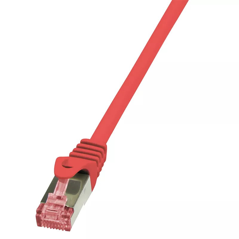 Tinklo kabelis LogiLink 0,25 m raudonas RJ-45 Cat6 S/FTP