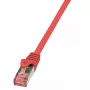 Tinklo kabelis LogiLink 0,25 m raudonas RJ-45 Cat6 S/FTP
