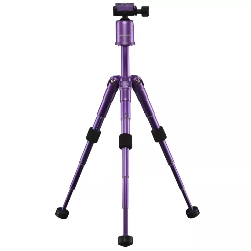 Tripod Mantona 21188 skaitmeniniams ir juostiniams fotoaparatams, 3 kojelės, violetinė