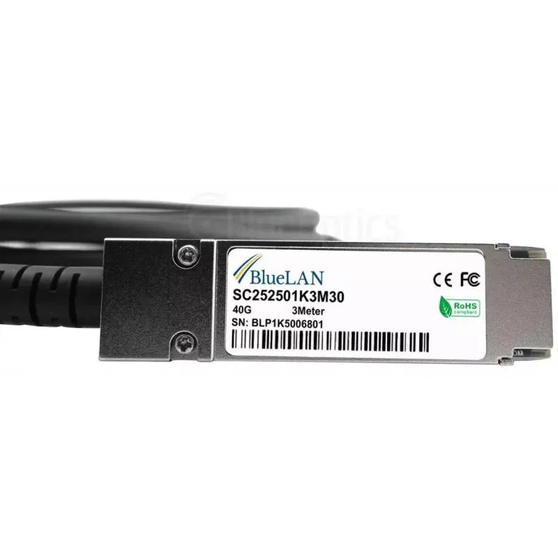 BlueOptics Q+DA0005-BL InfiniBand / šviesolaidinis kabelis 5 m QSFP Kištukas / Kištukas