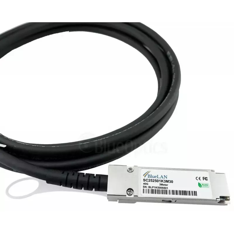 BlueOptics Q+DA0005-BL InfiniBand / šviesolaidinis kabelis 5 m QSFP Kištukas / Kištukas