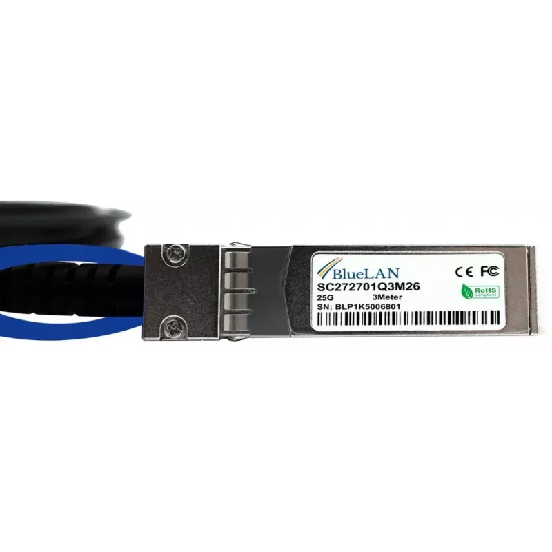 InfiniBand / šviesolaidinis kabelis BlueOptics UACC-DAC-SFP28-3M-BL 3m Vyriškas / Vyriškas