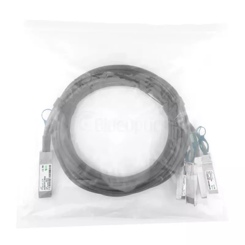 Tinklo kabelis BlueOptics CBL-NTWK-0988-Q28M2-BL QSFP28 4xSFP28 2m juodas