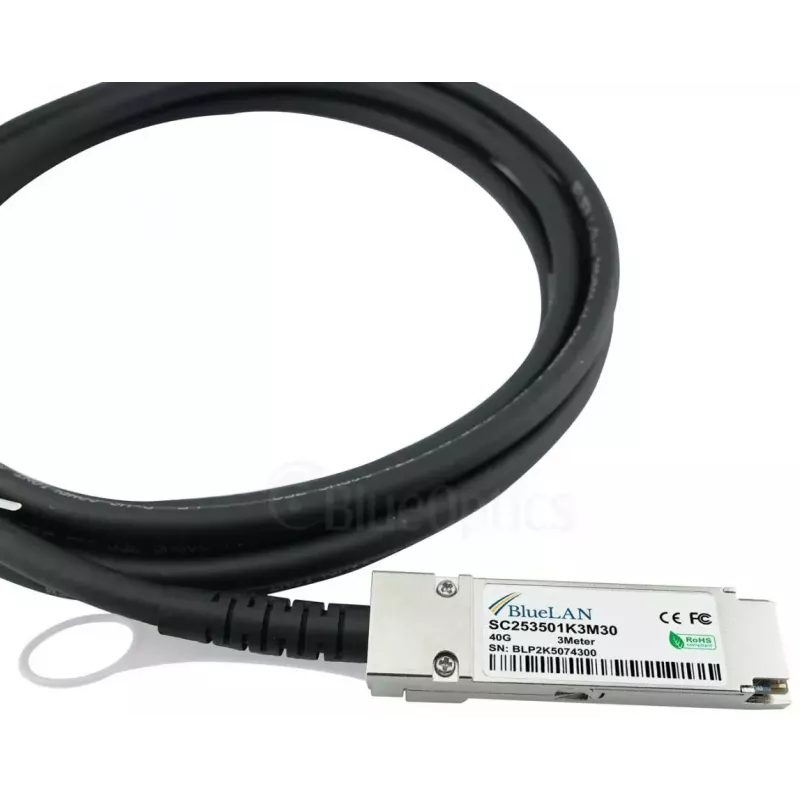 BlueOptics Q+BC0003-S+-BL InfiniBand / šviesolaidinis kabelis 3 m QSFP 4xSFP+