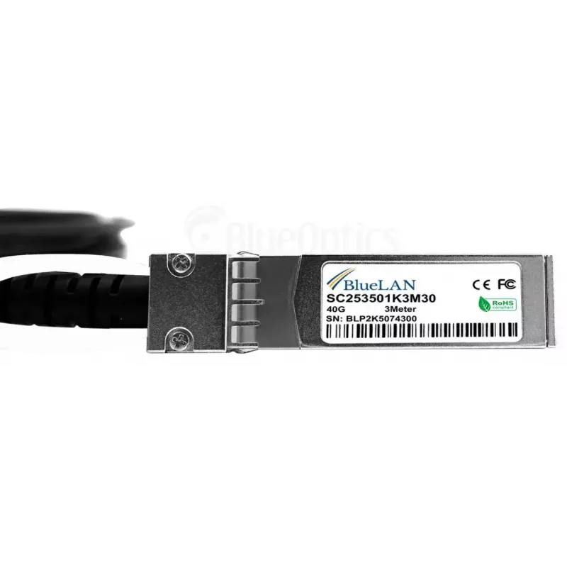 BlueOptics Q+BC0003-S+-BL InfiniBand / šviesolaidinis kabelis 3 m QSFP 4xSFP+