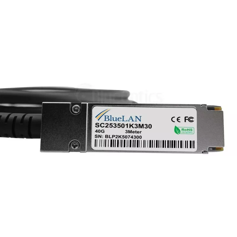 BlueOptics Q+BC0003-S+-BL InfiniBand / šviesolaidinis kabelis 3 m QSFP 4xSFP+