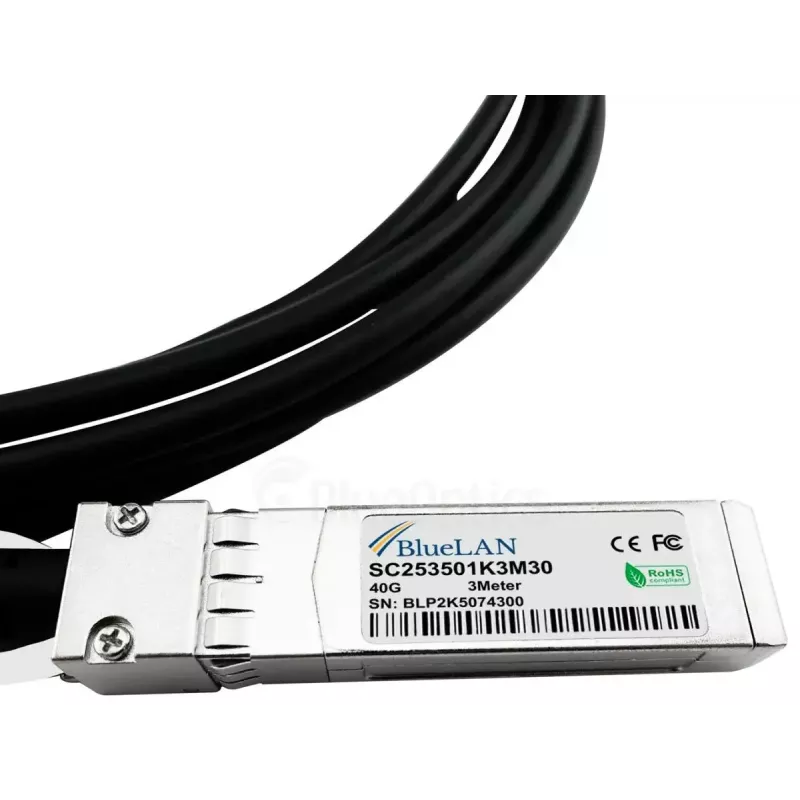 BlueOptics SFPPQSFP28-03-BL InfiniBand šviesolaidinis kabelis 3 m QSFP 4xSFP+