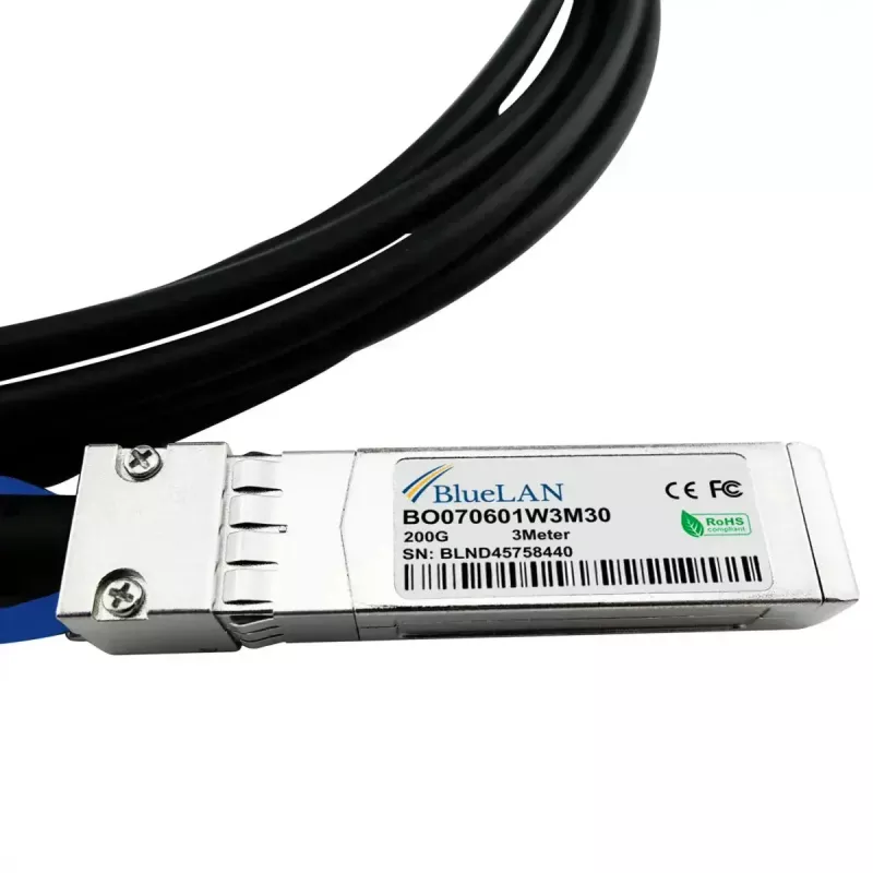 BlueOptics P06248-B21-BL 200G QSFP56 į 4x SFP56 Breakout DAC kabelis, 1 m