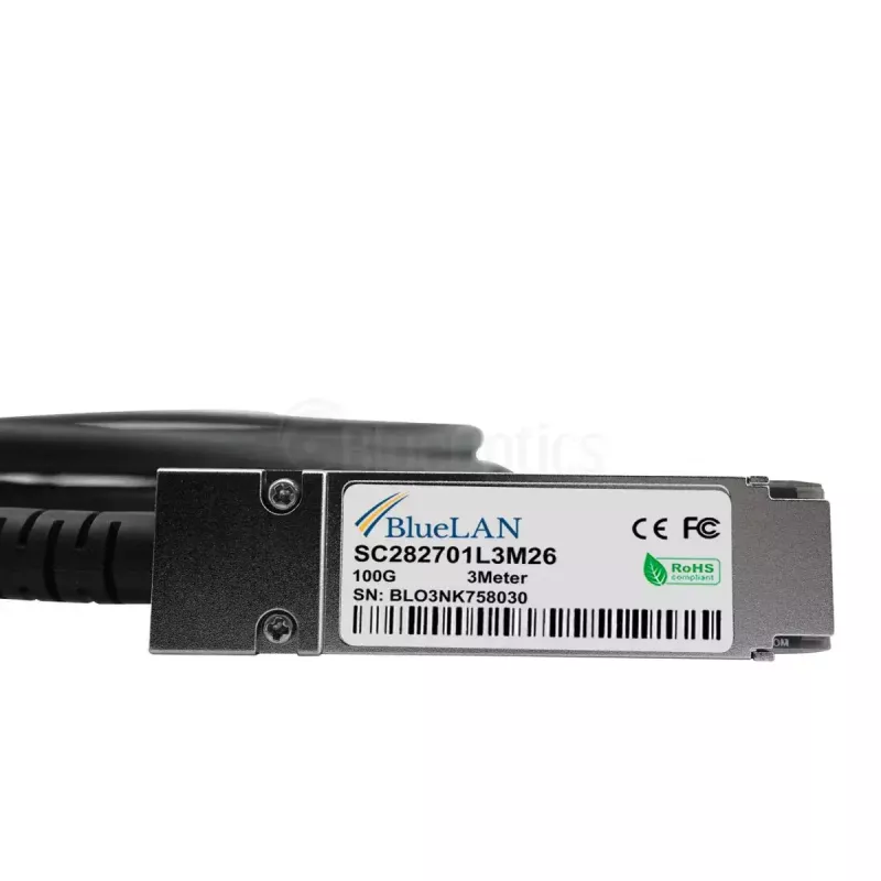 InfiniBand / šviesolaidinis kabelis BlueOptics 100G-DACP-QSFP4SFP5M-BL 5 m QSFP28 4xSFP28 Kištukas/Kištukas