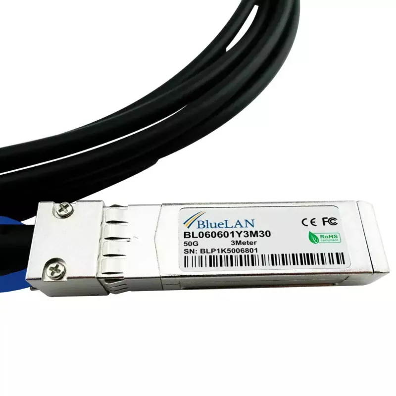 InfiniBand / šviesolaidinis kabelis BlueOptics SFP-50G-CU2M-BL 2 m SFP56 Vyriškas / Vyriškas