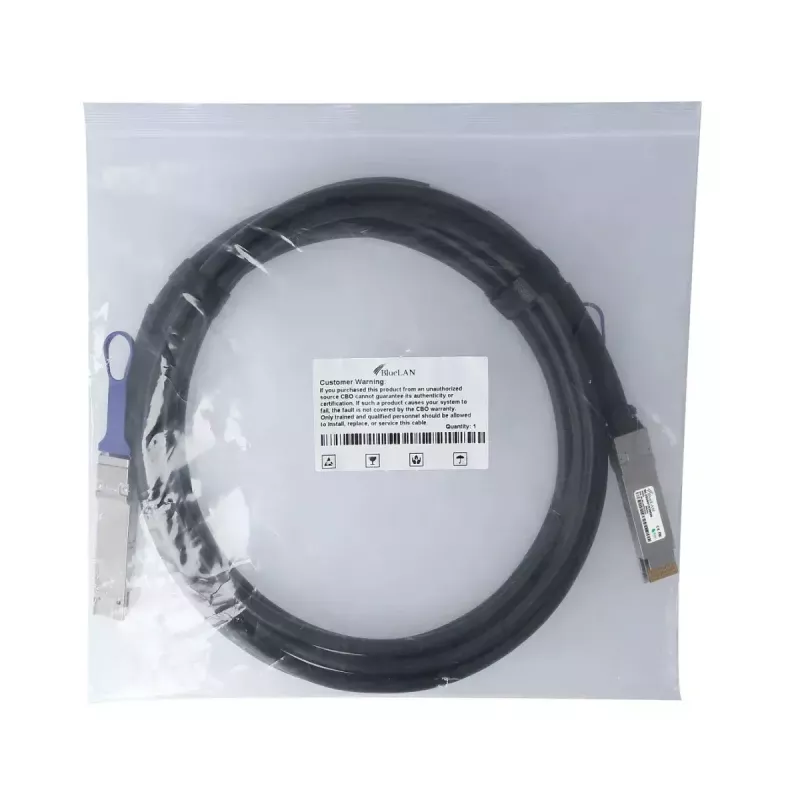 BlueOptics PAN-QSFPDD-DAC-1M-BL QSFP-DD InfiniBand 1 m juodas DAC kabelis