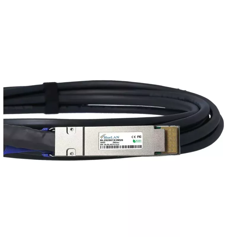 BlueOptics PAN-QSFPDD-DAC-1M-BL QSFP-DD InfiniBand 1 m juodas DAC kabelis