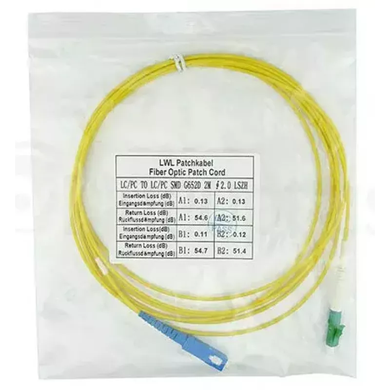 Skaidulinis optinis kabelis BlueOptics SFP2122BU5MX LC SC OS2 5 m Geltonas