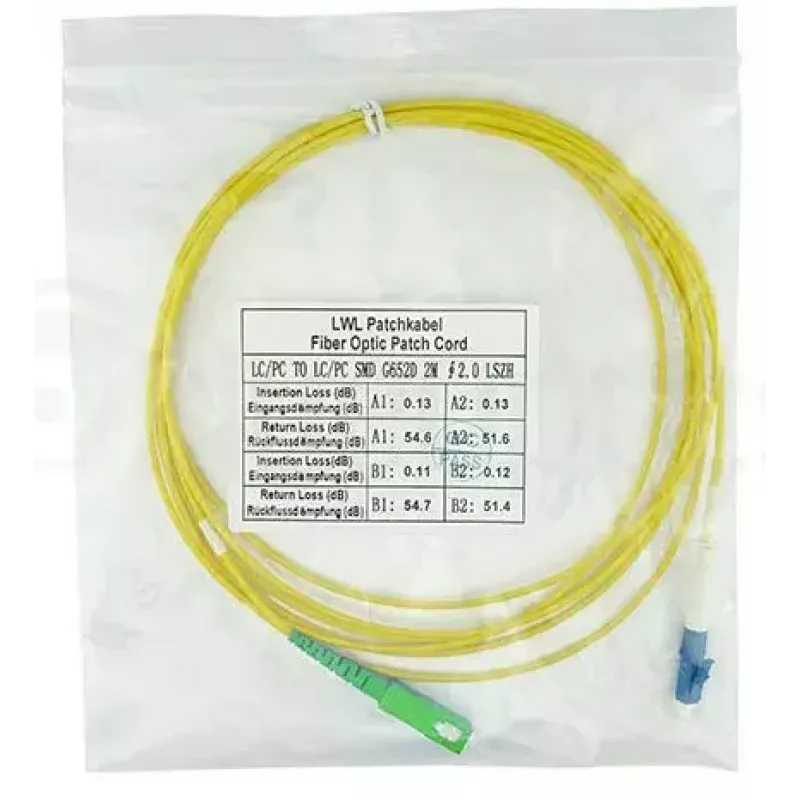 BlueOptics SFP2122BU2MS šviesolaidinis Simplex komutacinis kabelis LC-UPC/SC-APC OS2 2 m