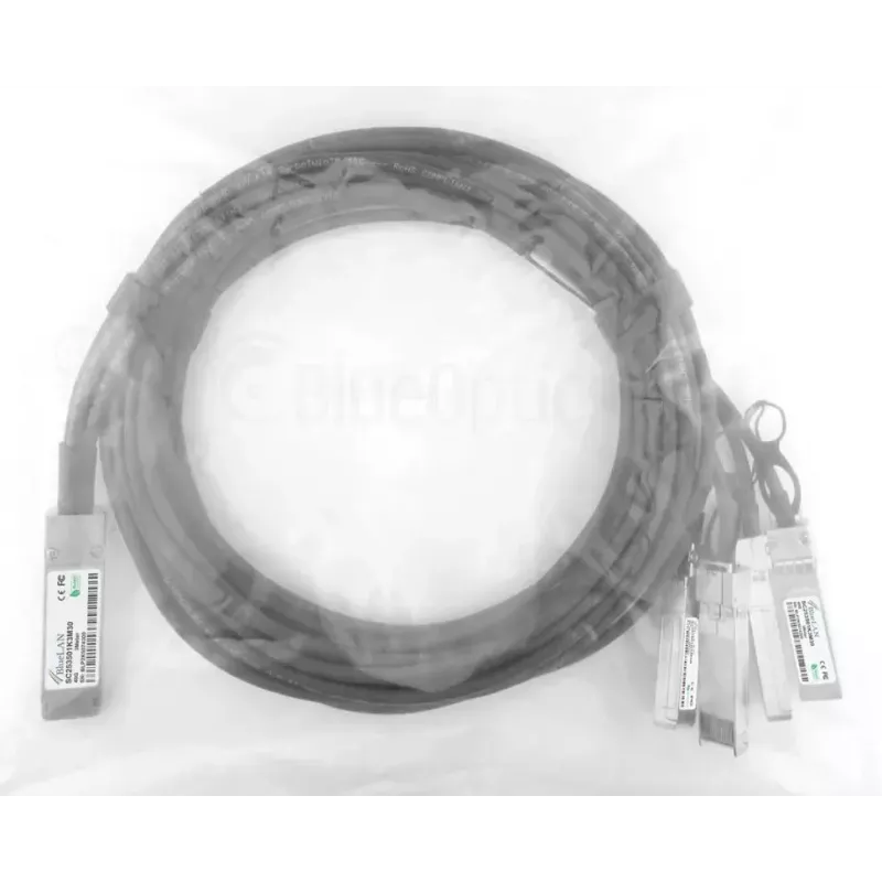 BlueOptics JG330A-BL QSFP 4 x SFP+ InfiniBand 3 m juodas tinklo kabelis