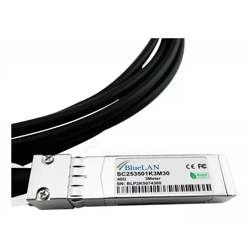 BlueOptics JG330A-BL QSFP 4 x SFP+ InfiniBand 3 m juodas tinklo kabelis