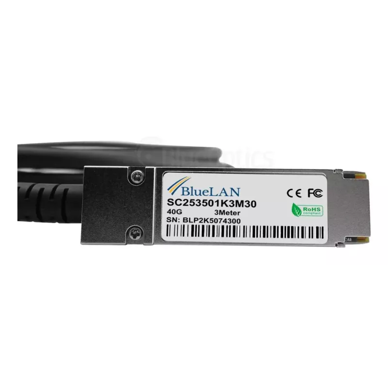 BlueOptics JG330A-BL QSFP 4 x SFP+ InfiniBand 3 m juodas tinklo kabelis